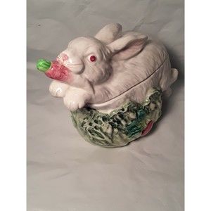 Shafford Rabbit Patch Candy Box & Lid / Width: 5 1/4 in / Crafted In Japan